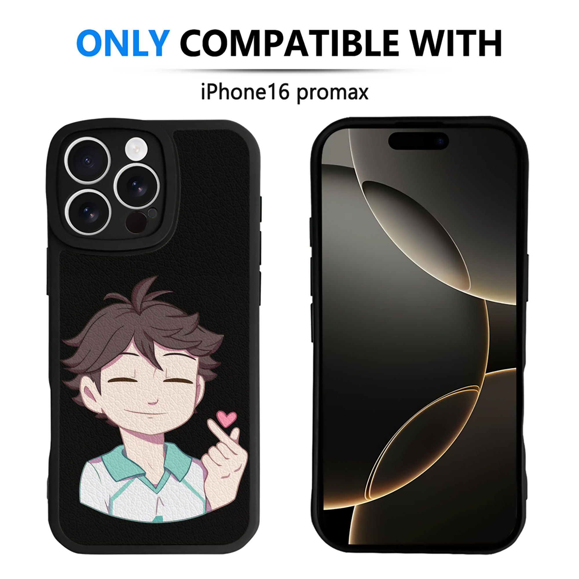 （画像用） ハイキュー!! Haikyu!! 【iPhone 16シリーズ対応】シリコンスマホケース（レザー調） 材質：シリコン